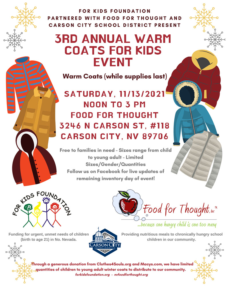 3RD ANNUAL WARM<br>COATS FOR KIDS EVENT